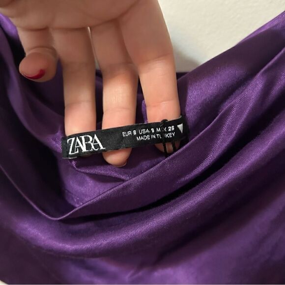 NWT Zara Satin Cami Cropped Top  S - Picture 4 of 5
